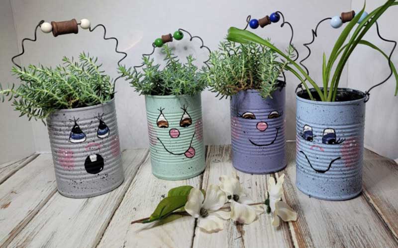 Upcycled-Tin-Can-Planters  